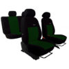 Autopoťahy Elegance zeleno-čierne (velour-velour)