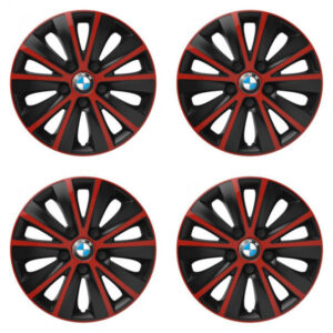Puklice pre BMW 16 RAPIDE red and black