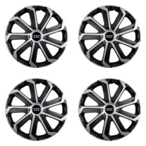 Puklice pre Audi 15 Evo black&silver