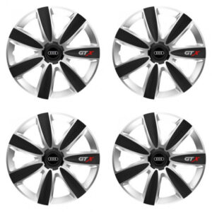 Puklice pre Audi 15 GTX CARBON silver/black