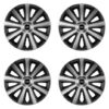 Puklice pre Audi 16 Aviator carbon silver&black