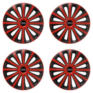Puklice pre Audi 16 TREND red and black
