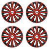 Puklice pre Jeep 14 TREND red and silver