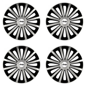 Puklice pre Jeep 15 TREND silver and black