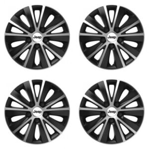 Puklice pre Jeep 15 RAPIDE silver and black