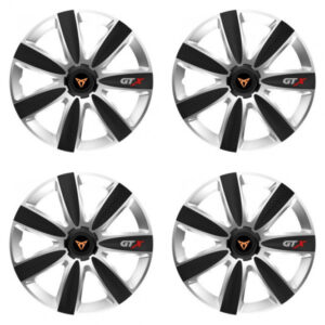 Puklice pre Cupra 16 GTX CARBON silver/black