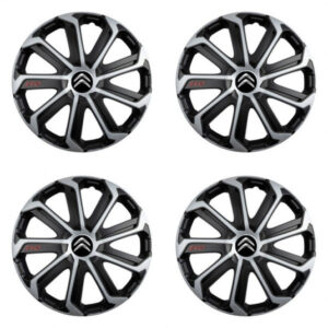 Puklice pre Citroen 15 Evo black&silver