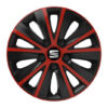 Puklice pre Seat 16 RAPIDE red and black - Image 2