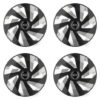 Puklice pre Kia (staršie logo) 16 Vector RC black and silver