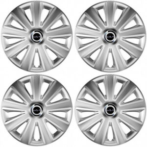Puklice pre Kia (nové logo) 14 Aviator carbon RC silver