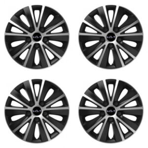 Puklice pre Kia (nové logo) 14 RAPIDE silver and black