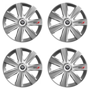 Puklice pre Dacia (staršie logo) 15 GTX CARBON silver
