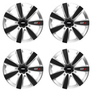 Puklice pre Dacia (nové logo) 14 GTX CARBON silver/black