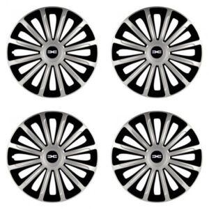Puklice pre Dacia (nové logo) 15 TREND silver and black