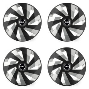 Puklice pre Dacia (nové logo) 15 Vector RC black and silver