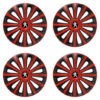 Puklice pre Peugeot (staršie logo) 15 TREND red and black