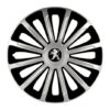 Puklice pre Peugeot (staršie logo) 15 TREND silver and black - Image 2