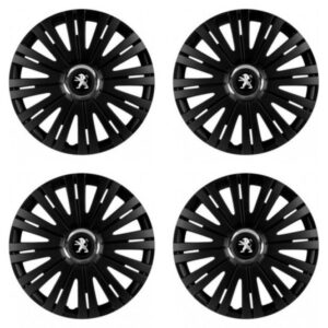 Puklice pre Peugeot (staršie logo) 15 ACTIVE RC BLACK