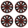 Puklice pre Peugeot (nové logo) 14 RAPIDE red and black