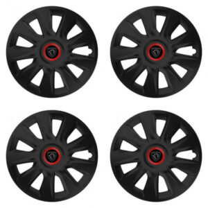 Puklice pre Peugeot (nové logo) 15 STRATOS RR black