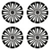 Puklice pre Peugeot (nové logo) 15 TREND silver and black