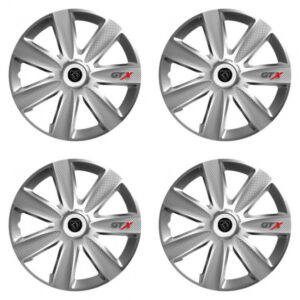 Puklice pre Peugeot (nové logo) 16 GTX CARBON silver