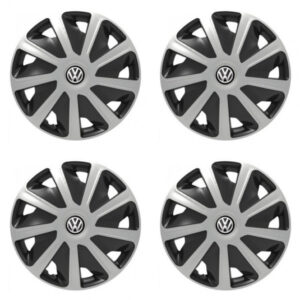 Puklice pre VW (čierne) pre dodávky 16 Craft silver and black