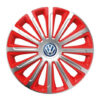 Puklice pre VW (modré) 15 TREND red and silver - Image 2