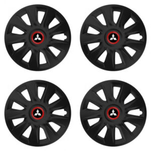 Puklice pre Mitsubishi (strieborné) 15 STRATOS RR black