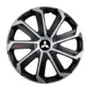 Puklice pre Mitsubishi (strieborné) 16 Evo black&silver - Image 2