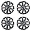 Puklice pre Mitsubishi (strieborné) 16 Evo black&silver