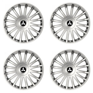 Puklice pre Mitsubishi (strieborné) 16 CRYSTAL silver