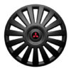 Puklice pre Mitsubishi (červené) 14 Luxury black - Image 2