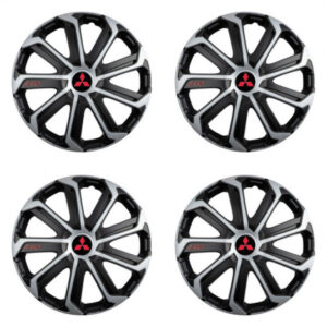 Puklice pre Mitsubishi (červené) 15 Evo black&silver