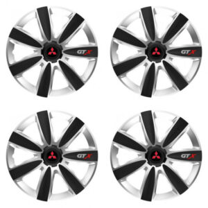 Puklice pre Mitsubishi (červené) 15 GTX CARBON silver/black