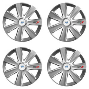 Puklice pre Volvo (biele) 14 GTX CARBON silver