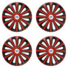 Puklice pre Volvo (biele) 15 TREND red and black
