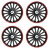 Puklice pre Volvo (biele) 16 CRYSTAL RO black