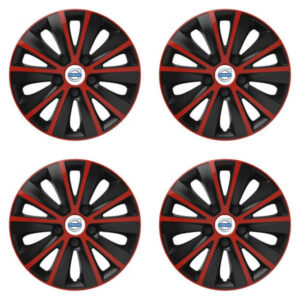Puklice pre Volvo (biele) 16 RAPIDE red and black