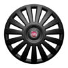 Puklice pre Fiat (červené) 16 Luxury black - Image 2
