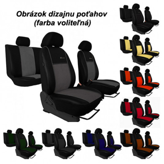 Poťahy pre FORD Transit custom 9miestne VII (od 2018) Exclusive Alcantara (Alcantara-koža) - Image 2