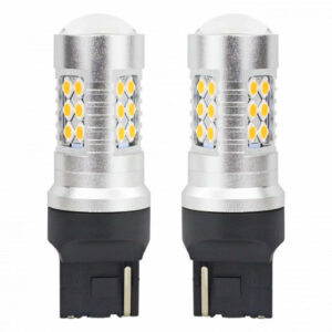 LED žiarovky CANBUS 3030 24SMD T20 7440 WY21W  Oranžová 12V/24V   2ks